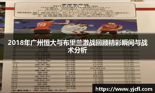 2018年广州恒大与布里兰激战回顾精彩瞬间与战术分析